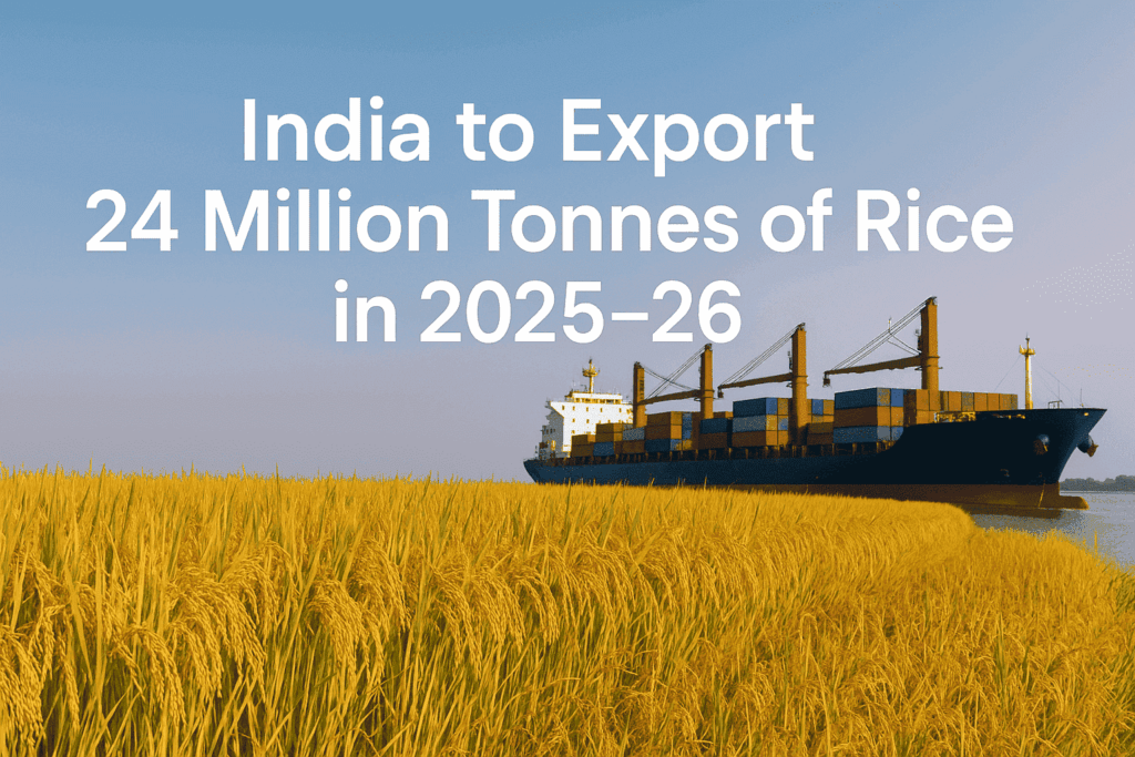 India rice export projection 2025–26 – USDA report.