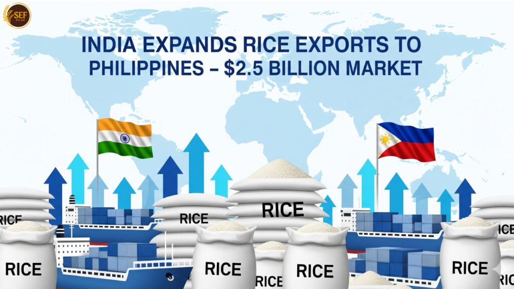 India expands rice exports to the Philippines’ $2.5B market with rising Indian rice prices and top exporters strengthening trade.